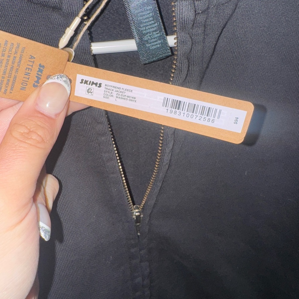 Skims boyfriend fleece track Jacket - Picture 2 of 2